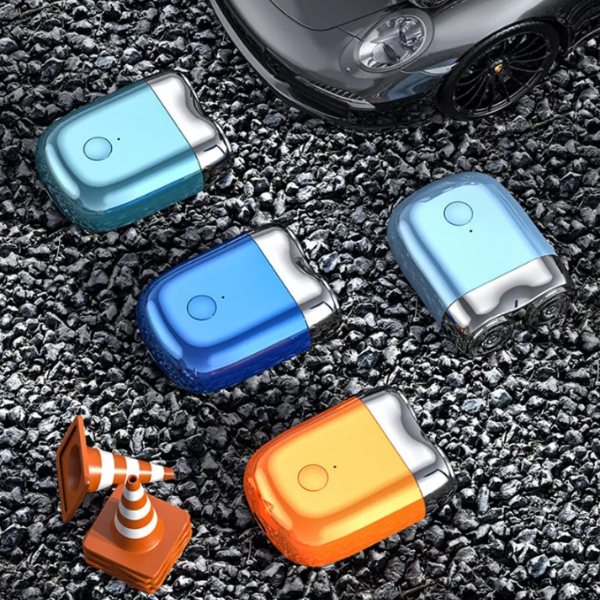 1x Waterproof Portable USB Men's Shaver Mini Double Head Washable Electric Razor - Image 2