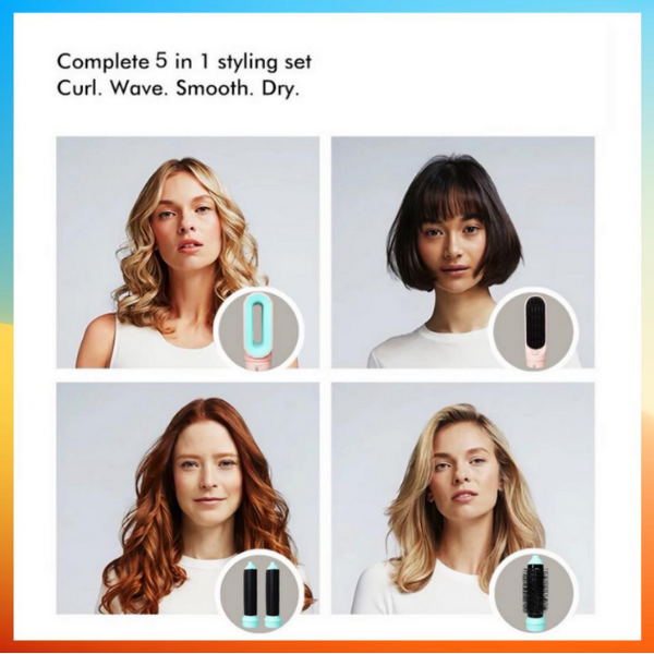 New Hair Dryer Multi Hair Styler 5 In 1 Curling Iron Hair - Image 3