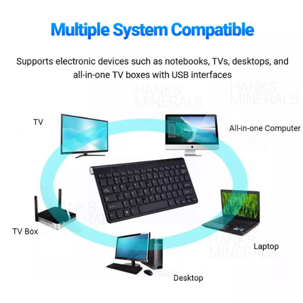 Wireless Keyboard And Mouse Set Mini 2.4G Waterproof For Mac Apple PC Computer - Image 3