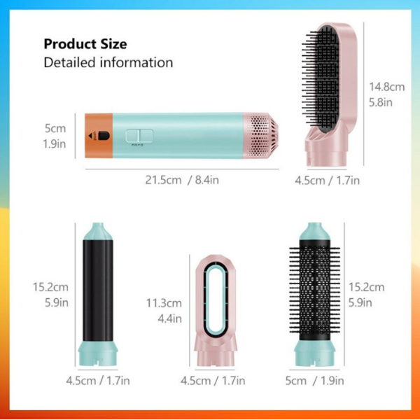 New Hair Dryer Multi Hair Styler 5 In 1 Curling Iron Hair - Image 5