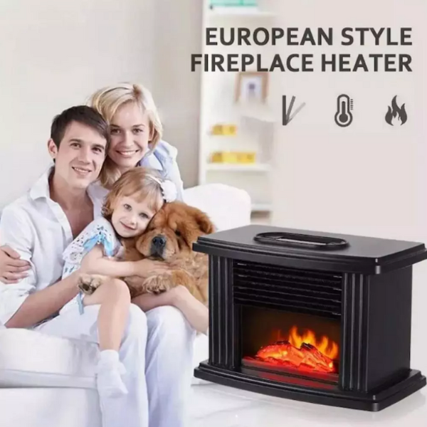Indoor 15” Electric Fireplace Stove,Overheating Protection,Adjustable Flame