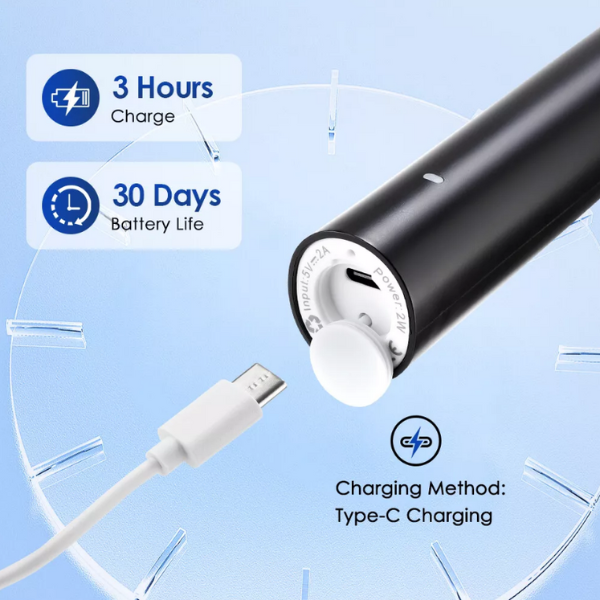 Toothbrush Electric Rechargeable Pro Rotating Brush W/ 4 Heads Timer Modes - Image 9