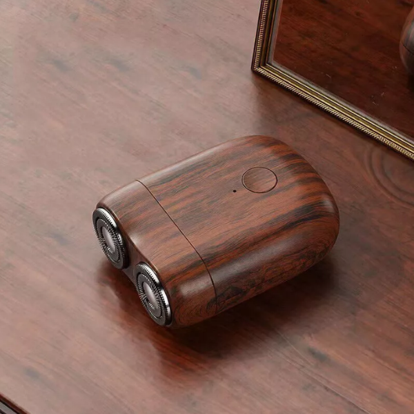 1x Waterproof Portable USB Men's Shaver Mini Double Head Washable Electric Razor - Image 9